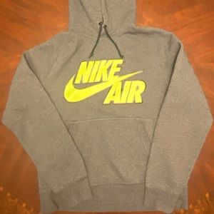Nike Air Dark Heather Gray Hooded Sweatshirt Hoodie EUC